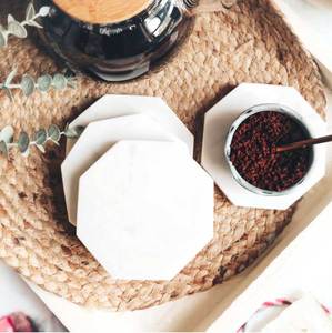 Ensembles de dessous de verre d'incrustation en marbre et en métal de pierre d'ardoise de coeur noir direct d'usine d'incrustation en laiton linéaire exclusif pour l'usage de table - Product Image 3