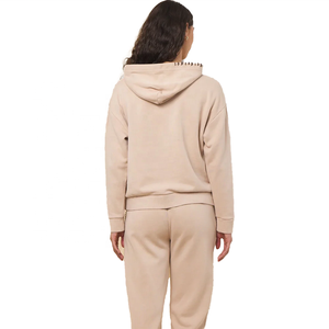 Sudadera con Capucha Acogedora 100% Algodón, Bordada, con Cordón Ajustable en el Cuello, Detalle de Costura en Contraste, Bolsillo Frontal, Unisex, Otoño - Product Image 3