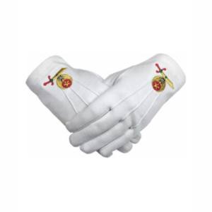 ถุงมือ Masonic งานปักสีขาวทำด้วยมือทำจากผ้าฝ้าย100% ออกแบบได้ตามต้องการ - Product Image 6