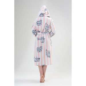 Bata larga con capucha de forro polar para mujer con bolsillos, sudaderas cómodas - Product Image 1