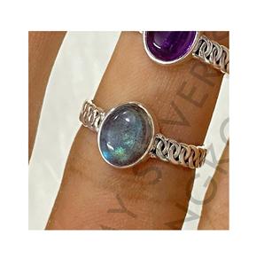 Natural Labradorite Gemstone <b>Ring</b> <b>Crafted</b> From Solid 925 Sterling Silver Gemstone <b>Rings</b> Perfect Gift for Her At Reasonable Price - Product Image 1
