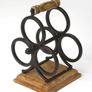 Multipurpose Iron Bottle Stand Supporting <b>Wine</b> <b>Rack</b> Usage <b>Kitchen</b> Storage And Party Serving Needs - Product Image 1