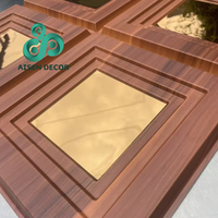 AISEN DECOR Panneau mural 3D moderne en PVC, résistant à l'humidité, motif géométrique, papier peint pour villas, chambres, salles à manger, salons, hôtels