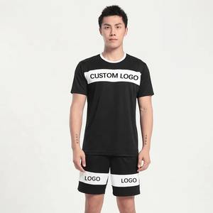 OEM เสื้อยืดแขนสั้นสำหรับผู้ชาย,ชุดเสื้อแขนสั้นสำหรับเล่นกีฬาและกางเกงขาสั้นสำหรับฤดูร้อน - Product Image 4