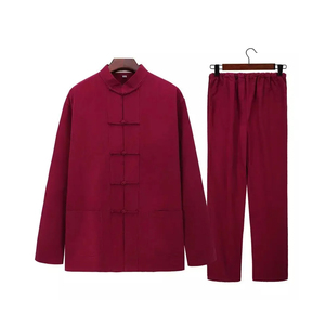 เครื่องแบบกังฟูสำหรับผู้ชายชุดออกกำลังกายโลโก้ออกแบบเองได้ - Product Image 4