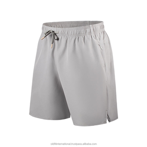 Pantalones cortos de entrenamiento de gran tamaño de Color sólido con logotipo personalizado para hombre, pantalones cortos atléticos de Old-Fit International, venta al por mayor, 2025 - Product Image 3