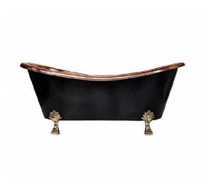 Baignoire attrayante en cuivre pur avec pieds en laiton et forme personnalisée parfaite pour les accessoires de salle de bain haut de gamme - Product Image 1