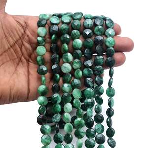 Kamal Gems AAA Grade Coin-Shaped Onyx <b>Beads</b> 15 Inches Dark Green Turquoise Coral Crystal Quartz <b>Stone</b> <b>Beads</b> for Jewelry Making - Product Image 3