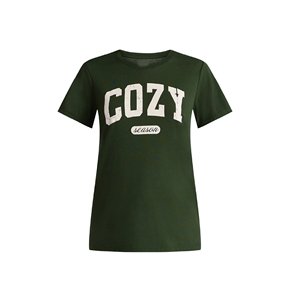 Camisetas Personalizadas Estampadas de Manga Corta, Cuello Redondo, Ajustadas, Transpirables, de Talla Grande para Mujer, 100% Algodón, Cómodas, Nuevo Modelo - Product Image 1