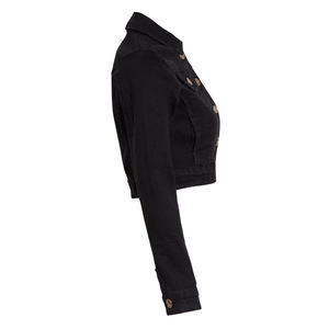 Veste pour femme en jean personnalisée veste à capuche avec broderie florale motif uni respirant pour la saison d'automne - Product Image 4