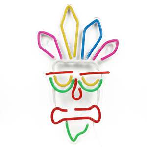 Lámpara de Neón Crash Bandicoot Aku Aku, Diseño Flexible con Fuente de Alimentación de Corriente Continua - Product Image 2