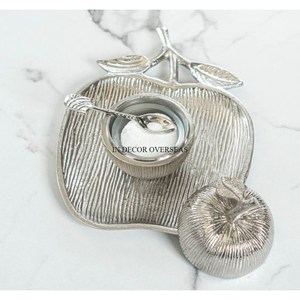 ถาดโลหะเคลือบทองคุณภาพสูงทรงกลมสีดำดีไซน์เนอร์ที่เป็นเอกลักษณ์ถาดเสิร์ฟและตกแต่ง - Product Image 2