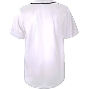 Maillot de baseball en polyester à évacuation de l'humidité pour hommes, vêtements de sport boutonnés pour softball, brodés, respirants et confortables - Product Image 2