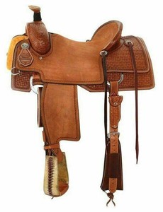 High Quality Customizable Western Saddle Rough Leather Seat <b>Long</b> Durable <b>Matching</b> Head Stall Breast Plate Portable Design - Product Image 6