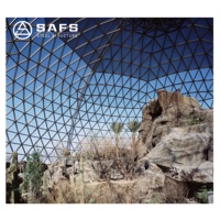 Conception de bâtiment de centre commercial à structure en acier avec toit en verre en forme de dôme circulaire