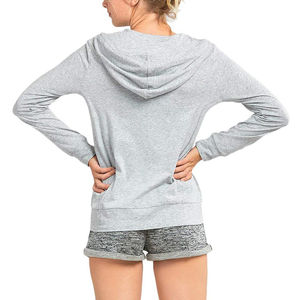 Women's Early Spring Fall Casual Long Sleeve Solid Sport Thin Cotton <b>Zip</b> up Closure with <b>Pockets</b> <b>Hoodie</b> Jacket 2026 - Product Image 3