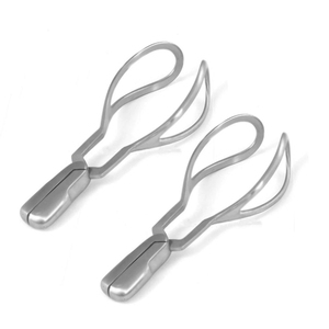 Laufe Pipers Abrazadera obstétrica vaginal Fórceps de genecología Cuchillas curvas de acero inoxidable alemán de grado médico Manual reutilizable - Product Image 2