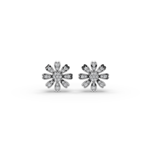 Floral Burst Lab-Grown Diamond Earrings - Product Image 5