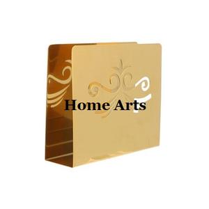 Wood And Aluminum Napkin Holder Superior Quality <b>Gold</b> Color <b>Tissue</b> <b>Paper</b> Holder For Wholesale Supplier - Product Image 3
