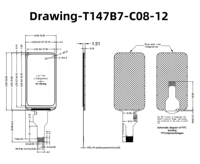 Layar Modul LCD TFT Antarmuka SPI 8 Pin Berwarna 1,47 Inci 172x320 Piksel, IC Driver Adalah ST7789P3 Layar Batang Kecil