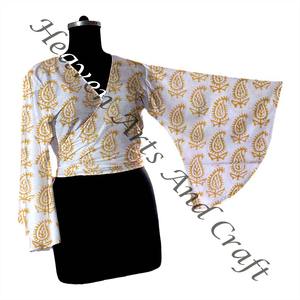 Vêtements de plage haut de bikini en coton-Boho Fashion Tietop-haut de bikini indien à nouer-hippie mode réversible haut à nouer Bikini - Product Image 5