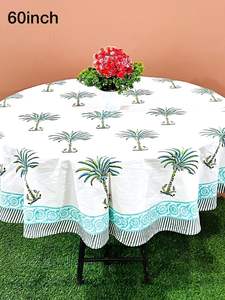 Nappes en coton imprimées sur mesure disponibles en 60 pouces de diamètre, idéales pour les magasins d'ameublement et adaptées à la revente - Product Image 2