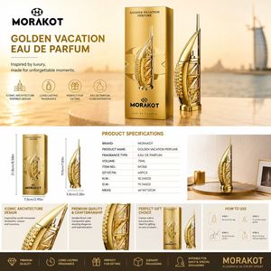 น้ำหอม <span class=keywords><strong>MORAKOT</strong></span> Golden Vacation OEM รับผลิตตามสั่ง พร้อมโลโก้ส่วนตัว ขายส่ง ปริมาณ 75 มล. กลิ่นผลไม้และไม้หอม เหมาะสำหรับเป็นของขวัญ - Product Image 3