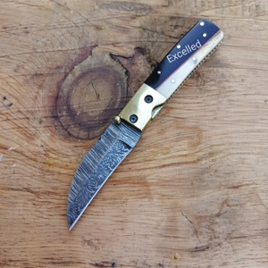 Outdoor New <b>Camping</b> Folding Knife Portable Multifunctional 356 Layers Damascus Pocket Knife With Bone and Resin Handle Knife - Product Image 3