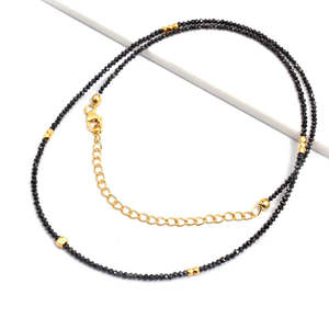 Collier en diamant noir AAA+ 1,6-2 mm - Product Image 5