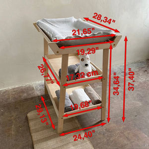 Houten Luier Verschoontafel Verpleegstation Wielen Opslag Badkamer Meubilair <span class=keywords><strong>Baby</strong></span> Verschoontafel - Product Image 6