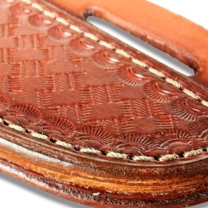 Funda de cuero de alta calidad personalizada hecha a mano para navaja de bolsillo plegable Cubiertas de cuero de seguridad superventas para cuchillos Soporte OEM - Product Image 2