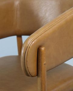 Modern Solid Wood Dining <b>Chair</b> <b>Padded</b> Upholstered Armchair Leisure Seat for Home Hotel Dining Room - Product Image 4