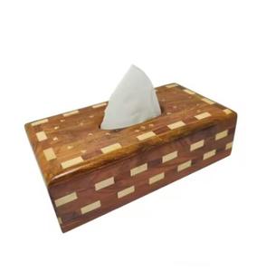 กล่องทิชชู่ไม้งานฝีมือเครื่องจ่ายผ้าเช็ดปาก & อุปกรณ์ตกแต่งโต๊ะสำหรับงานแต่งงานและงานอีเวนต์ - Product Image 2