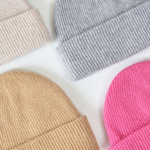 Bonnet en laine mélangée unisexe à logo personnalisé, circonférence de la tête réglable, hiver, séchage rapide, léger, voyage - Product Image 1