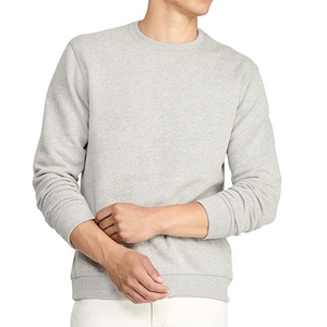 Sweat-shirts décontractés pour hommes en molleton uni, style sport, col rond, tricotés, pour l'automne et l'hiver - Product Image 2