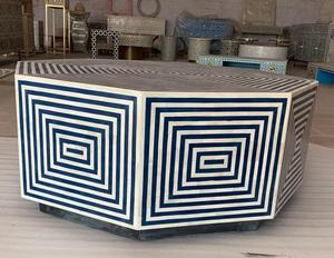 Mesa de Centro con Incrustaciones de Hueso para Decoración de Interiores de Hoteles Boutique, Disponible a Precio de Mayoreo - Product Image 5