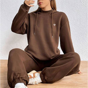 Haute qualité 100% coton Teary Fleece unisexe surdimensionné deux pièces survêtement long à capuche avec un design uni pour la saison hivernale - Product Image 4