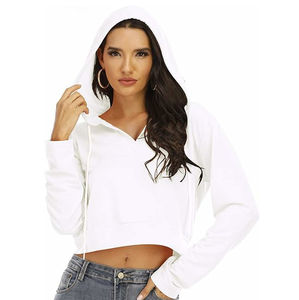 Women's Organic Cotton Terry Hooded <b>Patchwork</b> Sweatshirt Hoodie Front Crop <b>Top</b> Jogger Pants Breathable Anti-Shrink Casual Winter - Product Image 4