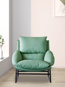 Sillón Reclinable Moderno de Cuero PU con Patas de Metal, Respaldo Sólido, Operación Manual, para Muebles de Sala de Estar - Product Image 1