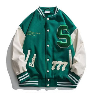 Chaqueta universitaria de lana de temporada de invierno de estilo Vintage personalizada, lo último en Collage, chaqueta universitaria de cuerpo de lana con manga de cuero - Product Image 5