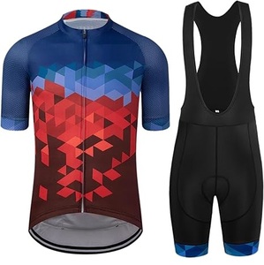 Cuissard à bretelles et maillot à sublimation personnalisés OEM à la mode uniformes de cyclisme de course skinny respirants - Product Image 1