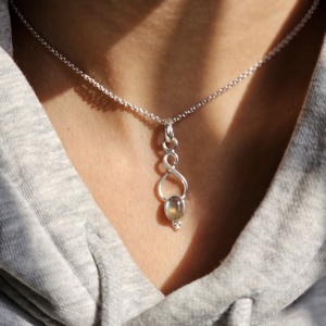 Pendentif Labradorite en argent léger celtique Pendentifs à breloque en pierres précieuses - Product Image 4