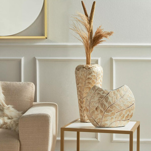 แจกันฝังลายมุกที่สวยงามสำหรับตกแต่งบ้านหรูหราทำด้วยมือแจกันเปลือกหอยสำหรับใส่ดอกไม้หรือที่จัดแสดง - Product Image 3