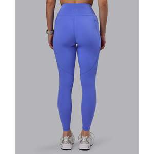 Leggings Deportivos Rep Ultra High-Rise Sin Costuras con Bolsillos - Azul Baja-Blanco XXS-XS - Product Image 4