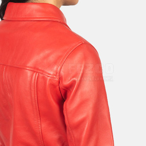 Chaqueta de Cuero Genuino para Mujer de Alta Calidad, Transpirable, de Secado Rápido, Moda de Invierno, Venta al Por Mayor, Procesamiento de Tejido, Logotipo Frontal - Product Image 6