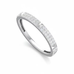 Bague de haute qualité au design géométrique moderne avec des pierres scintillantes, bague en or diamant pour les tenues inspirées des tendances, les occasions spéciales - Product Image 1