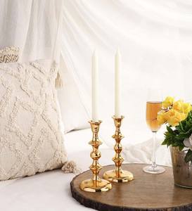 Portavelas Chapado en oro Acabado de alta calidad Diseño decorativo Portavelas para el hogar Hotel y restaurantes - Product Image 4