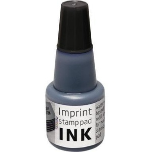 Stamp Pad <b>Ink</b> Black 24ml Plastic Bottle-Pen <b>Refills</b> - Product Image 1