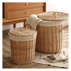 Paniers de rangement en rotin tissés à la main et peu encombrants Bac en osier Durable et léger Fabriqué au Vietnam Service personnalisé - Product Image 4