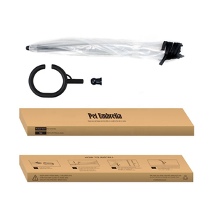 Paraguas Plegable Impermeable de PVC para Perros Pequeños con Agarre Antideslizante y Correa Ajustable - Diseño Transparente para Uso en Exteriores en Días Lluviosos - Product Image 6